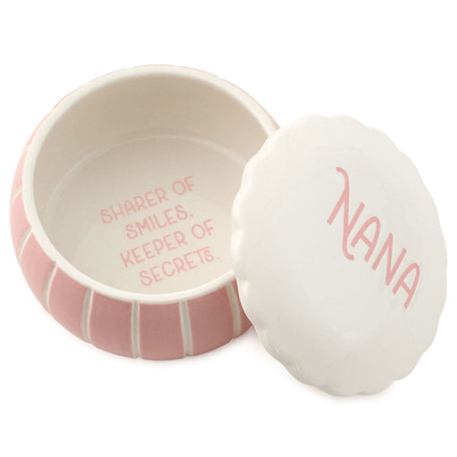 Hallmark : Nana Pink Lidded Trinket Dish - Hallmark : Nana Pink Lidded Trinket Dish
