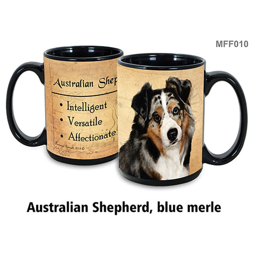 Pet Gift USA : Australian Shepherd - Blue Merle - My Faithful Friends Mug 15oz - Pet Gift USA : Australian Shepherd - Blue Merle - My Faithful Friends Mug 15oz