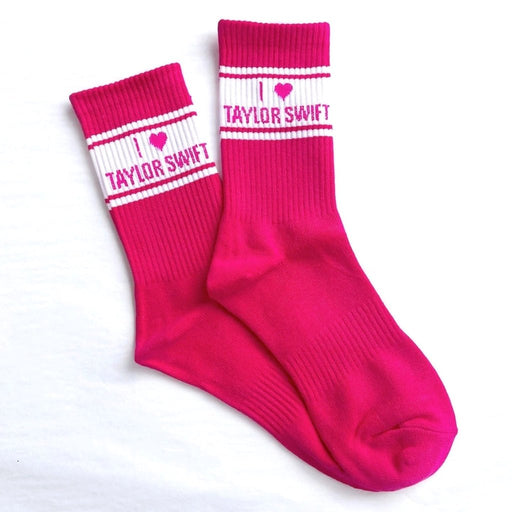 Taylor Swift : I Heart Taylor Swift Socks - Medium - Taylor Swift : I Heart Taylor Swift Socks - Medium