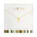 Center Court : Gold Cross Layers Necklace - Center Court : Gold Cross Layers Necklace