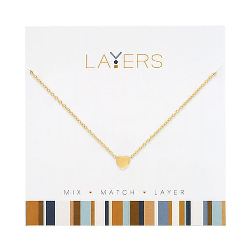 Center Court : Gold Heart Layers Necklace - Center Court : Gold Heart Layers Necklace