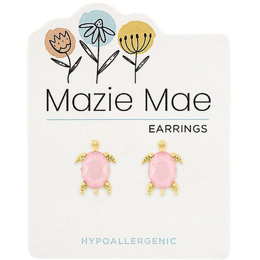Center Court : Gold Rosewater Opal Turtle Stud Mazie Mae Earrings - Center Court : Gold Rosewater Opal Turtle Stud Mazie Mae Earrings