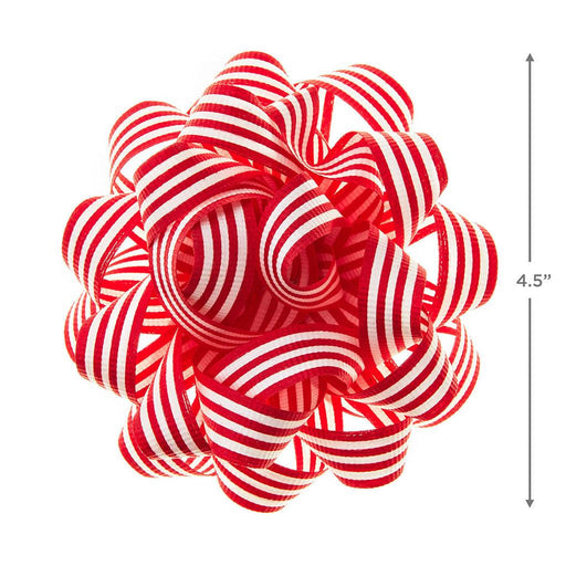 Hallmark : 4.5" Peppermint Stripe Gift Bow -