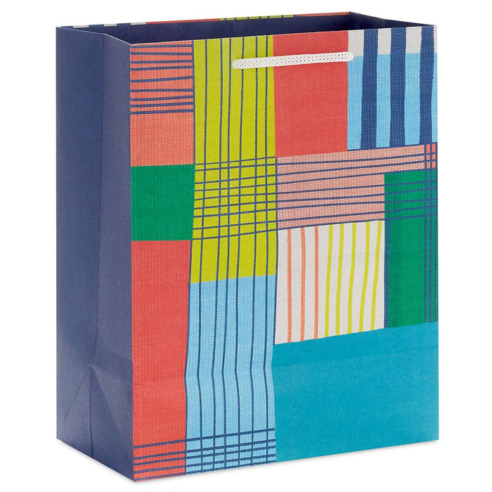 Hallmark : 9.6" Abstract Plaid Medium Gift Bag - Hallmark : 9.6" Abstract Plaid Medium Gift Bag