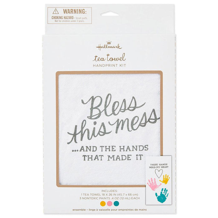 Hallmark : Bless This Mess Tea Towel Handprint Kit -