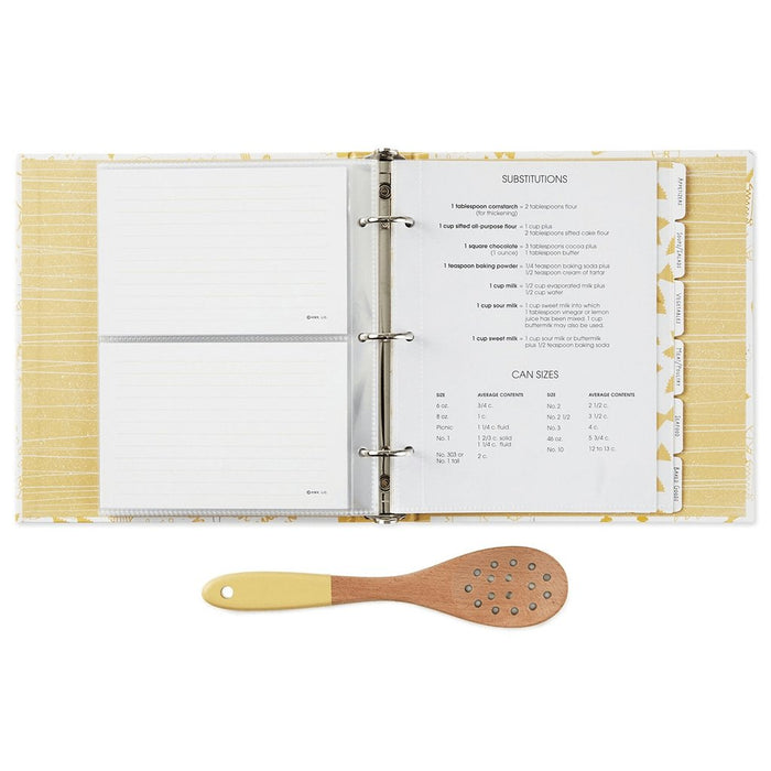 Hallmark : Pasta Recipe Organizer Book With Wooden Strainer Spoon -