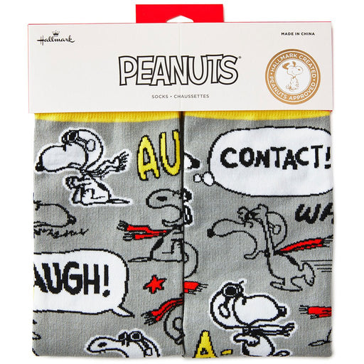 Hallmark :Peanuts® Flying Ace Snoopy Crew Socks - Hallmark :Peanuts® Flying Ace Snoopy Crew Socks