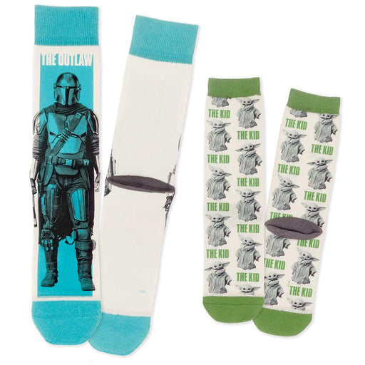 Hallmark : Star Wars: The Mandalorian™ and Grogu™ Adult and Child Novelty Crew Socks, Set of 2 -