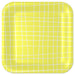 Hallmark : Yellow Grid Square Dinner Plates, Set of 8 - Hallmark : Yellow Grid Square Dinner Plates, Set of 8