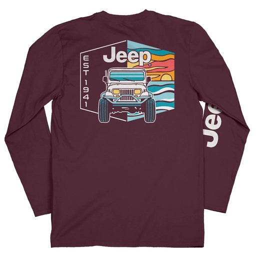 Jeep® - Retro Beach Long Sleeve Shirt - Jeep® - Retro Beach Long Sleeve Shirt