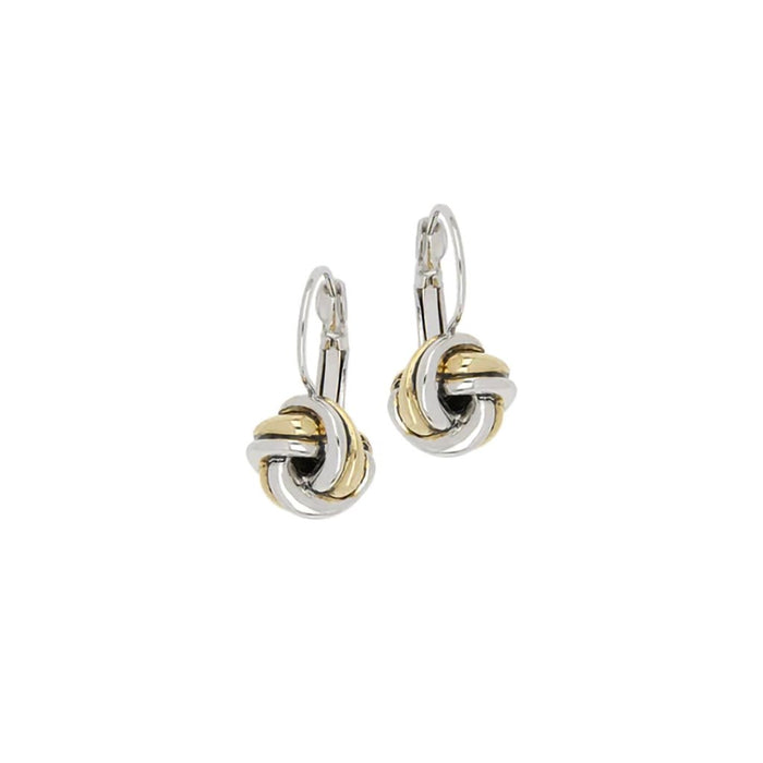 John Medeiros : Infinity Knot Two Tone French Wire Earrings - John Medeiros : Infinity Knot Two Tone French Wire Earrings