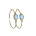 John Medeiros : Opalas Do Mar Blue Opal Oval Hoop Gold Earring - John Medeiros : Opalas Do Mar Blue Opal Oval Hoop Gold Earring