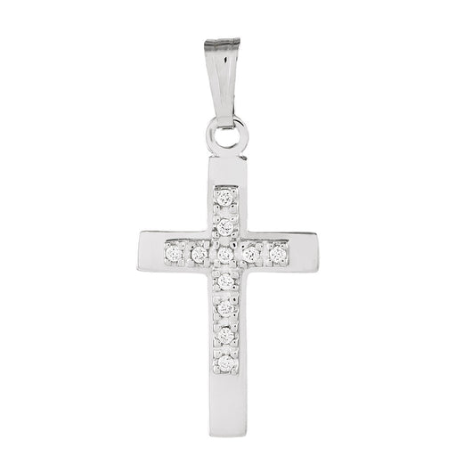 LeStage® Cape Cod : SS Cross with CZ Stones - LeStage® Cape Cod : SS Cross with CZ Stones