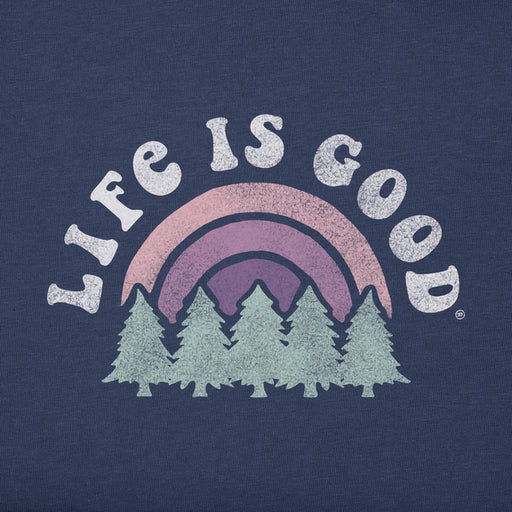 Life Is Good : Women's Rainbow Forest Long Sleeve Crusher-LITE Tee - Life Is Good : Women's Rainbow Forest Long Sleeve Crusher-LITE Tee
