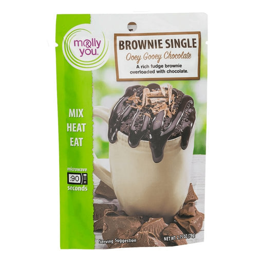 Molly & You - Ooey Gooey Chocolate Microwave Brownie Single -
