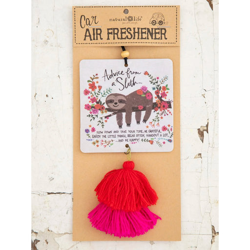 Natural Life : Car Air Freshener - Advice From A Sloth - Natural Life : Car Air Freshener - Advice From A Sloth