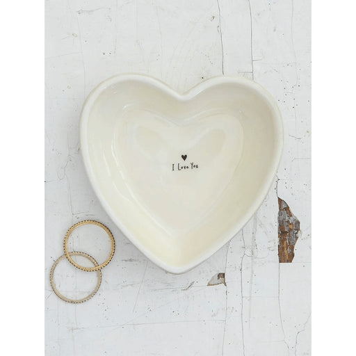 Natural Life : Ceramic Heart Trinket Box - I Love You -