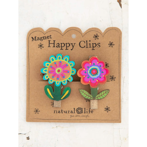 Natural Life : Magnet Bag Clips, Set of 2 - Flower - Natural Life : Magnet Bag Clips, Set of 2 - Flower