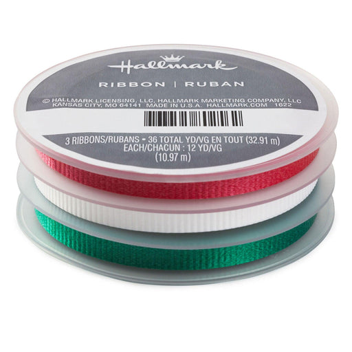 OUT OF STOCK Hallmark : Red/Green/White 3-Pack Crimped Curling Ribbon, 108' - OUT OF STOCK Hallmark : Red/Green/White 3-Pack Crimped Curling Ribbon, 108' - Annies Hallmark and Gretchens Hallmark, Sister Stores