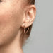 PANDORA : Asymmetrical Heart Hoop Earrings -