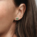 PANDORA : August Birthstone Eternity Circle Stud Earrings -