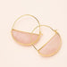 Scout Curated Wears : Stone Prism Hoop - Rose Quartz/Gold -