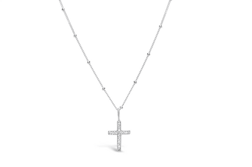 Stia : Charm & Chain Necklace Pavé Cross - Stia : Charm & Chain Necklace Pavé Cross - Annies Hallmark and Gretchens Hallmark, Sister Stores