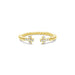 Stia : Pavé Cross Droplet Wire Ring in Gold Plating -