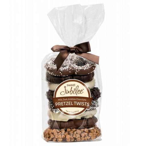 Sweet Jubilee : Everyday Chocolate-Covered Pretzel Twists Gift Bag (8-pack) - Sweet Jubilee : Everyday Chocolate-Covered Pretzel Twists Gift Bag (8-pack)