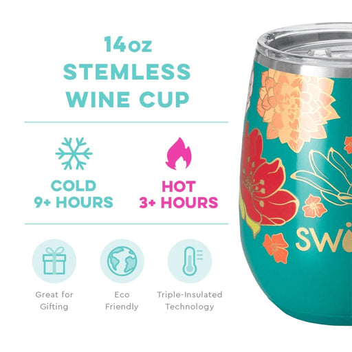 Swig : Fire Poppy Stemless Wine Cup (14oz) -
