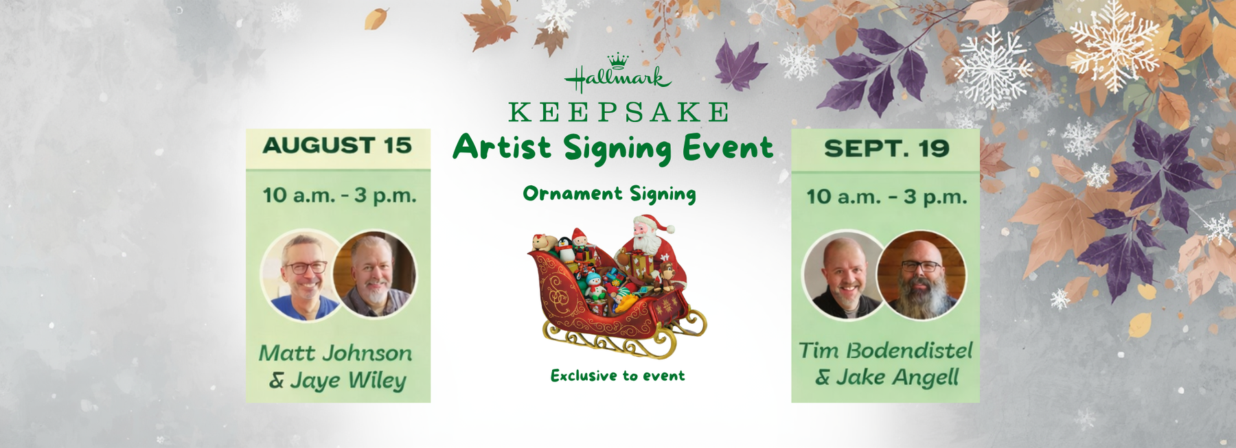 Keepsake Ornaments Artist Signing Events