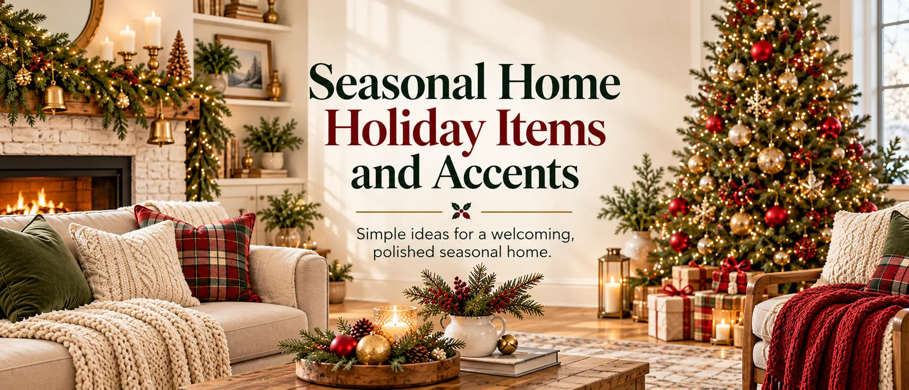 Seasonal  Home Holiday Item and Accents  Holiday interior living room 