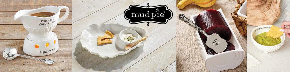 Mud Pie Circa Queso Cheese Dip Warming Stand, White, 4 1/2 x 6 dia