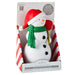   Jolly in the John snowman in a box with red and white striped design