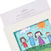 Kids art frame, with 12 inserts and labels doe the frame, on a white background 