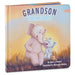 Book titled 'Grandson You Are Loved' with illustrations of two elephants on a colorful background