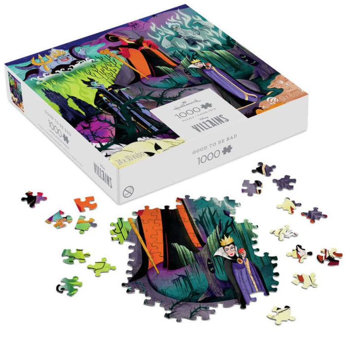Puzzle box with a colorful illustration of a character and scattered puzzle pieces on a white background