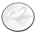 Top view Ring dish ceramic with arms that shape a heart. trinket dish on a white background. 