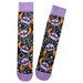 Hallmark Disney Stitch Spider Web Novelty Crew Socks featuring a fun Stitch design with spider web details in a festive Halloween-inspired style.