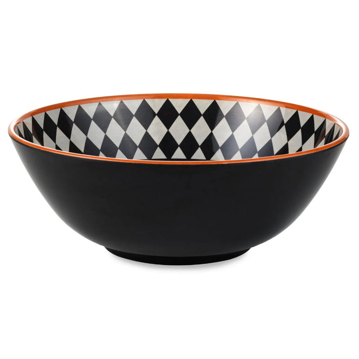 Hallmark Vintage Jack-o'-Lantern Serving Bowl 11 inch, orange and black Halloween candy bowl