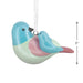 Decorative bird ornament with pastel colors on a white background