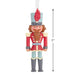 Decorative nutcracker ornament with measurement label on a white background