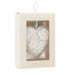 Heart-shaped glass ornament in a clear box with Hallmarks 'Signature' branding on a white background