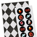 Hallmark Black Checkered Halloween Paper Goodie Bags with Stickers, Pack of 13