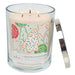 Hallmark 3 wick Candle in a glass jar with a Christmas-themed label featuring cookies, on a white background.