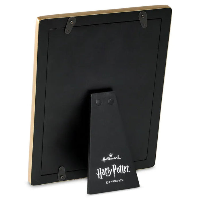 Black photo frame with gold border and Hallmark Harry Potter label on a white background