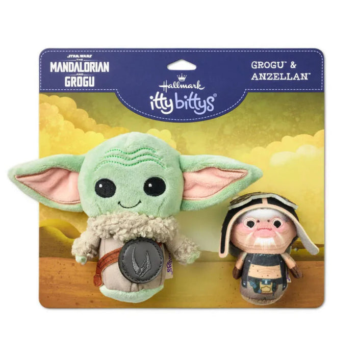 Hallmark itty bittys Star Wars Mandalorian Grogu and Anzellan Plush Set of 2 collectible figures
