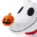 Disney Tim Burton's The Nightmare Before Christmas Zero Zip-Along. Plush toy resembling a ghost with a pumpkin nose on a white background