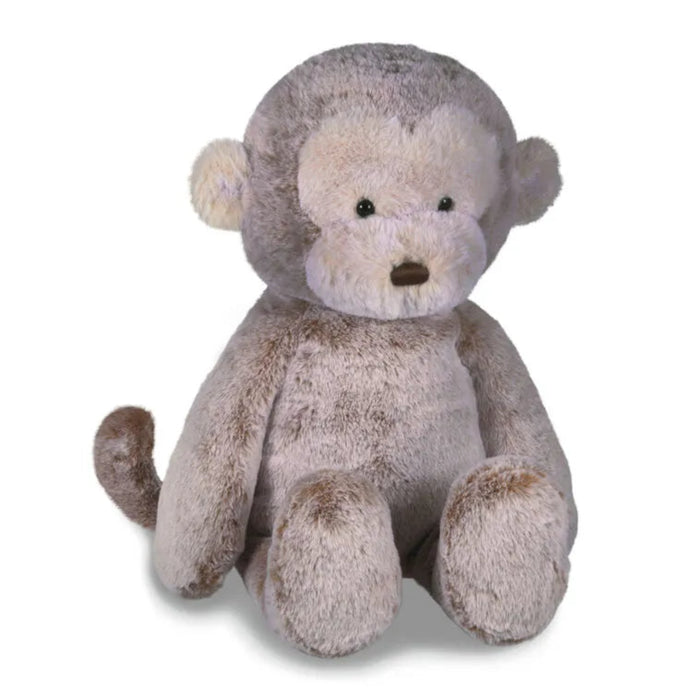 Stuffed monkey toy on a white background