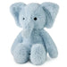 Plush elephant toy on a white background